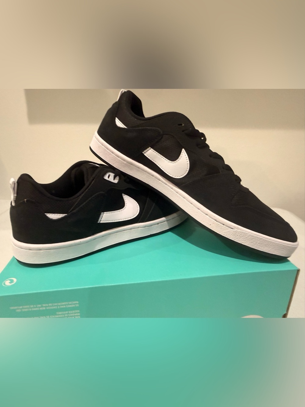 Nike SB Alleyoop Black/White Low Top Skateboarding Shoes US 12M; 46 EUR